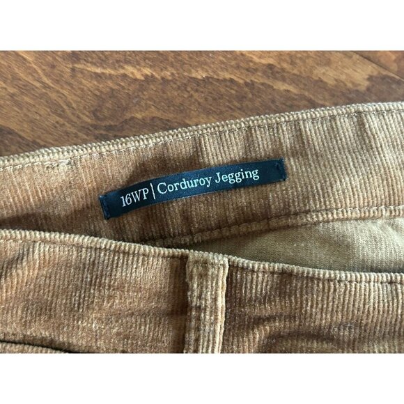 TALBOTS Women's Sz 16 WP Corduroy Jegging Pants Brown Pockets - Picture 5 of 8